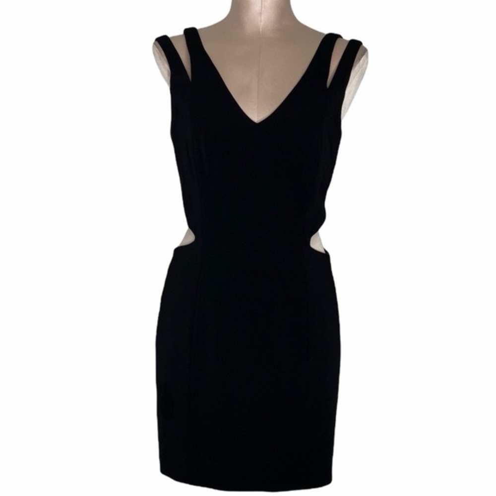 Jay Godfrey Black Cutout Mini Cocktail Dress Sz 4  silk